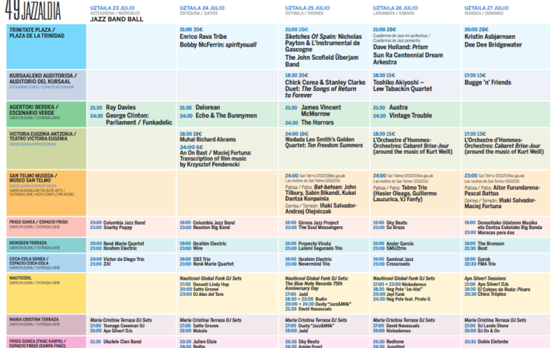 Programación festival